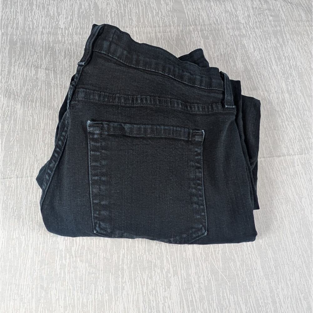 NYDJ Sarah Bootcut Jeans Womens Size 12P Black Mid Rise Demin Pants